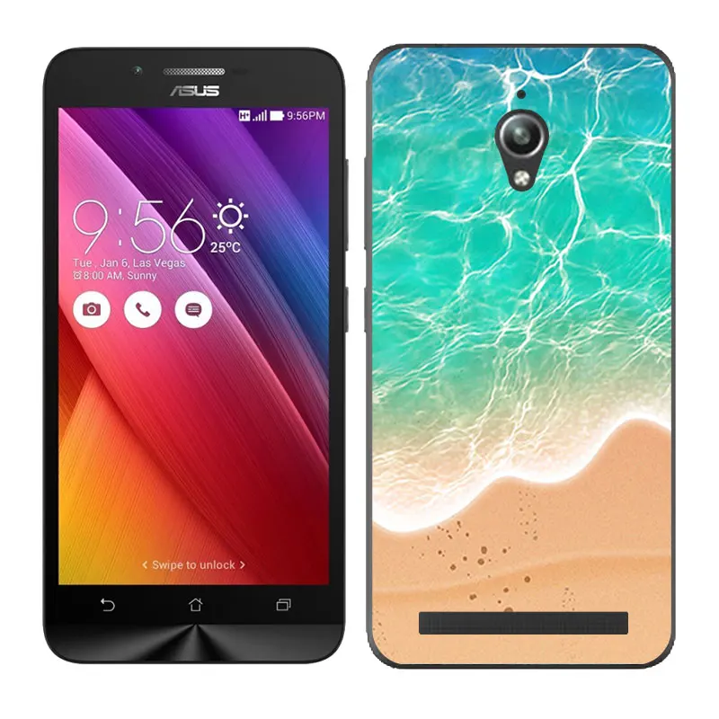 Защитный Мягкий чехол из ТПУ для ASUS Zenfone GO ZC500TG 5 0 дюйма телефона с рисунком