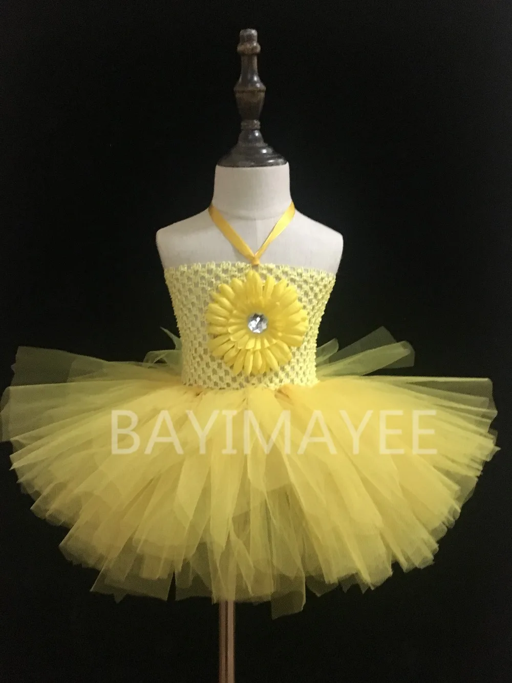 Colorful Baby Crochet Tutu Dress Infant Girls 2Layers Fluffy Tulle Ballet Tutus with 4" Daisy Flower Kids Corset 30Pcs/lot |