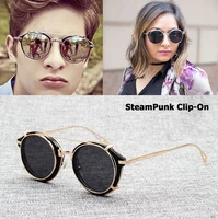 jackjad 2020 fashion steampunk style lens removable sunglasses clip on vintage brand design sun glasses oculos de sol s915 1