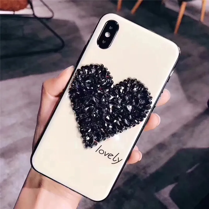Marchcover для iPhone XS MAX XR X 8 7 6S 6 Plus Роскошные блестящие стразы в форме сердца любовь