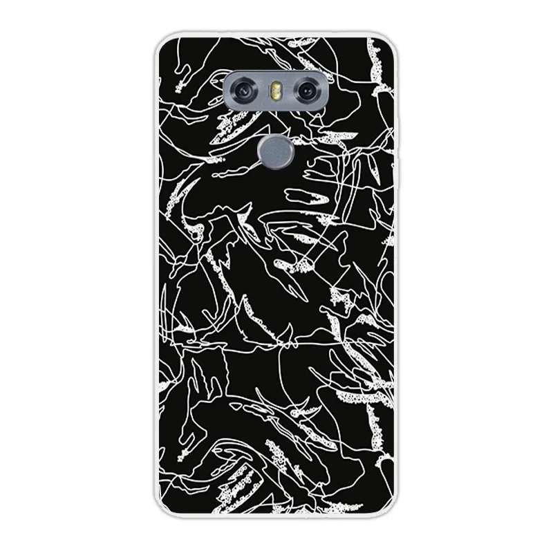 Модный ТПУ мягкий силиконовый Темный чехол для телефона LG G6 5 7 дюйма Ультратонкий