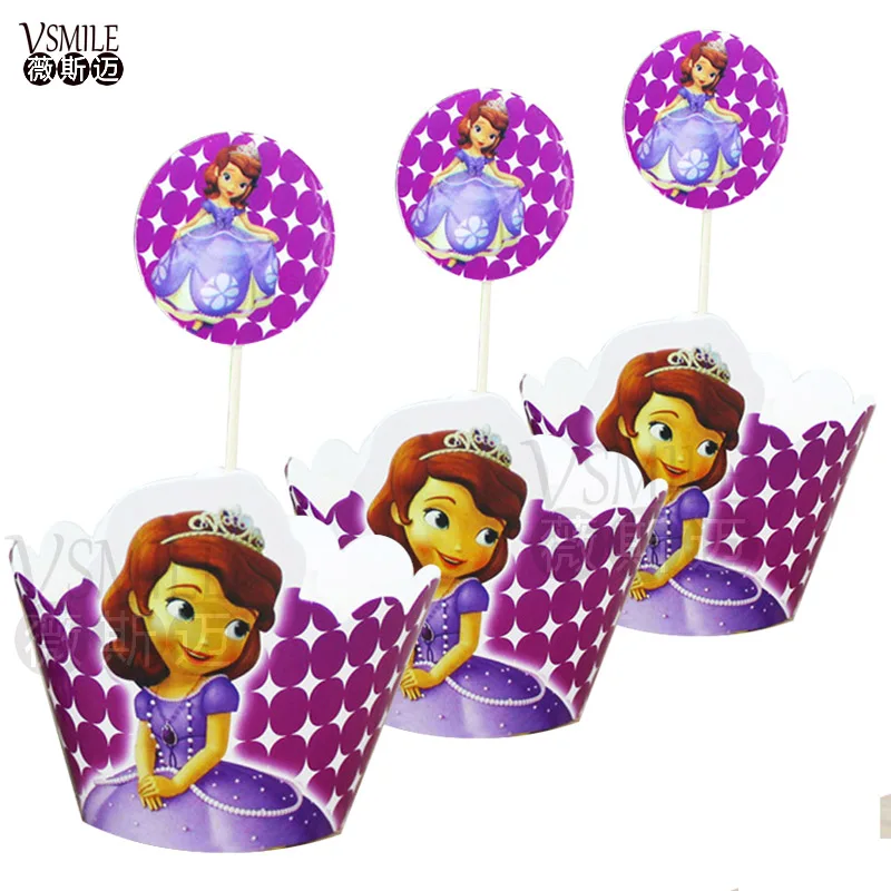 24 шт./компл. фиолетовые красивые дизайнерские бумажные обертки для кексов и топов