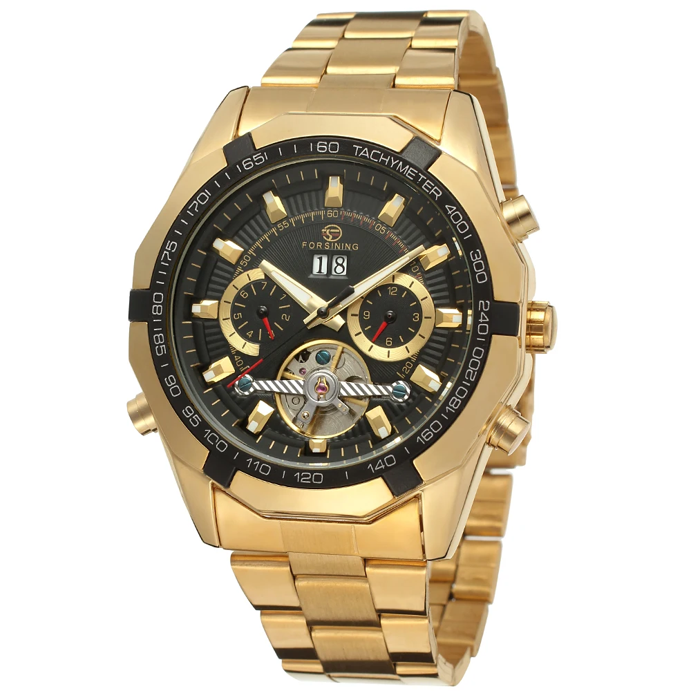 FORSINING новые автоматические мужские часы Tourbillon самовсасывающие спортивные