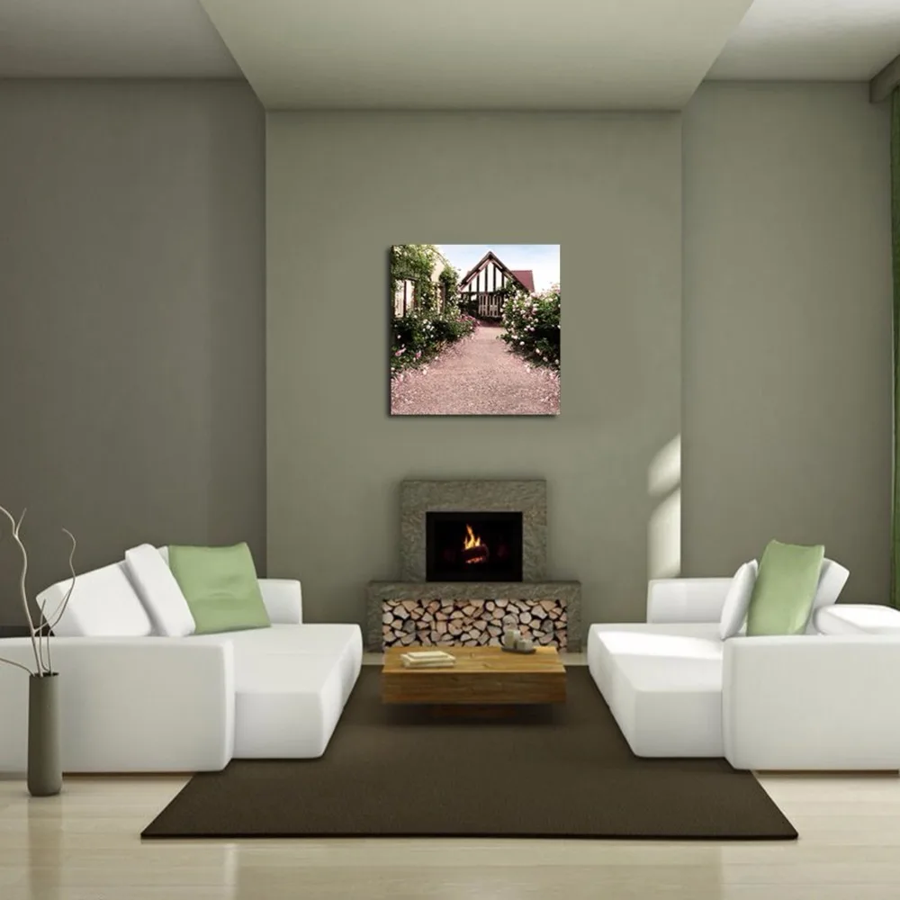 Imixlot House Flowers Canvas Painting Modern Wall Art For Home Decor Artwork No Frame 20/30/40/50cm | Дом и сад
