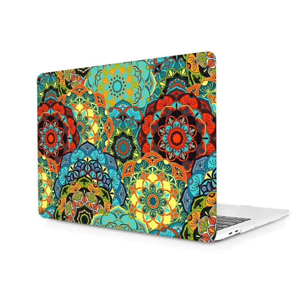 Прозрачный жесткий чехол для Apple MacBook Pro 13 дюймов и Air retina 11 12 чехол с узором пейсли для Pro 13 15 Touch Bar - Цвет: J093