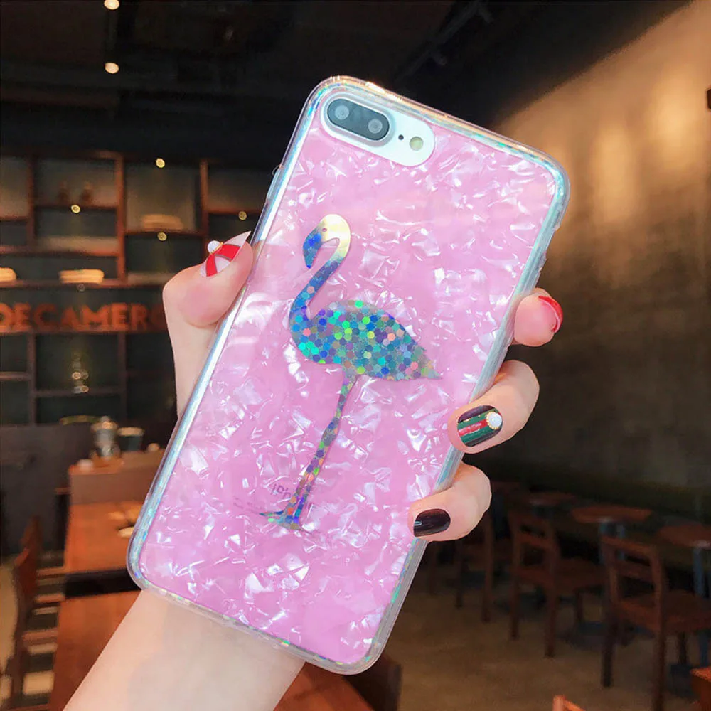 Роскошные лазерной чехол для iPhone X 6 S 7 8 Plus мобильный телефон оболочки ананас