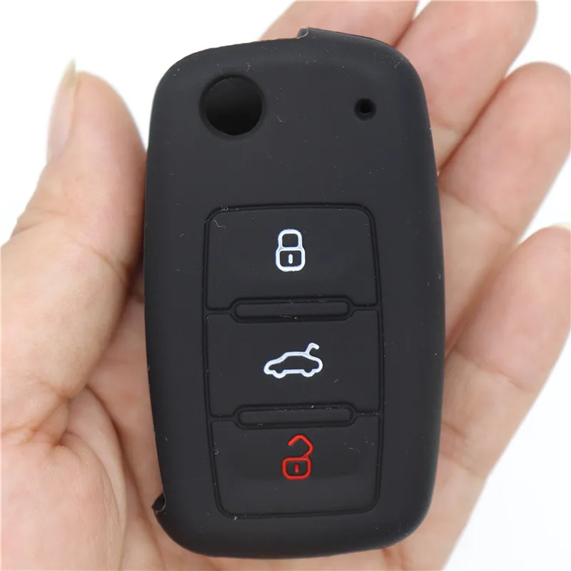 AUTEWODE силиконовый чехол для ключей автомобиля VW Golf Bora Jetta POLO GOLF Passat Skoda Octavia A5 Fabia SEAT