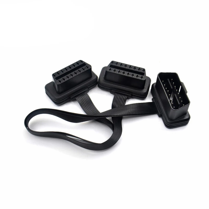 30 см ODB OBD2 кабель 16 контактный 1 Мужской до 2 Женский OBD II разъем 1-2 Диагностика