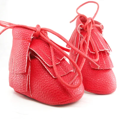 red red sole Детские ботинки обувь для девочек; обувь принцессы; детская обувь с красной подошвой; кожаные ботинки с бахромой из искусственной кожи; chaussure - Цвет: red red sole
