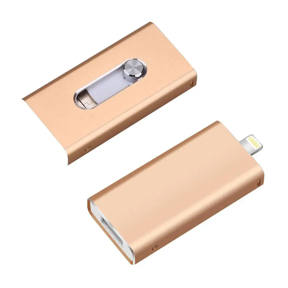 Usb флэш накопитель для iPhone Memory Stick 3 в 1 Освещение USB 0 зашифрованные 64 ГБ IOS Android и