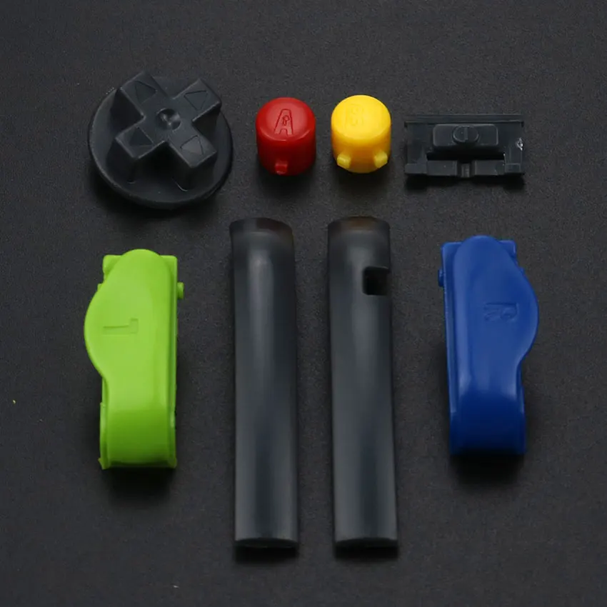 Colorful ChengHaoRan многоцветные сменные клавиатуры L R A B кнопки для Gameboy Advance кнопки рамка для GBA D колодки кнопка включения и выключения питания - Цвет: Colorful
