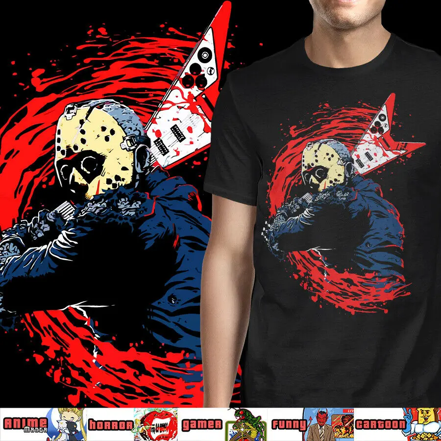 Sanglant Swing Friday The 13Th Jason Voorhees Culte Film Classique Horreur стильные мужские брендовые футболки с