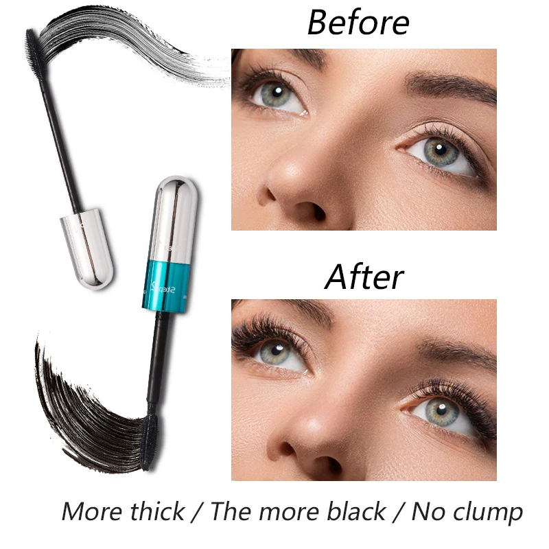 Водостойкая тушь для ресниц закрученные накладные ресницы rimel black cilios Glamur alargamiento