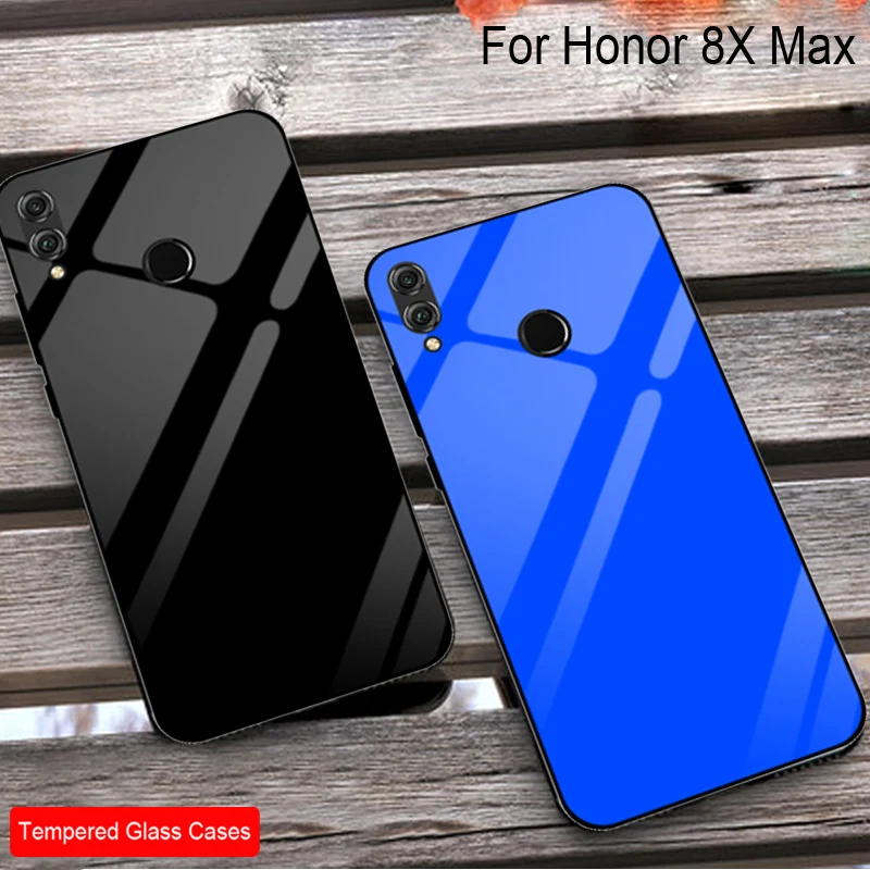 Чехлы для Honor 8X Max из закаленного стекла со звездным стеклом задняя крышка Huawei