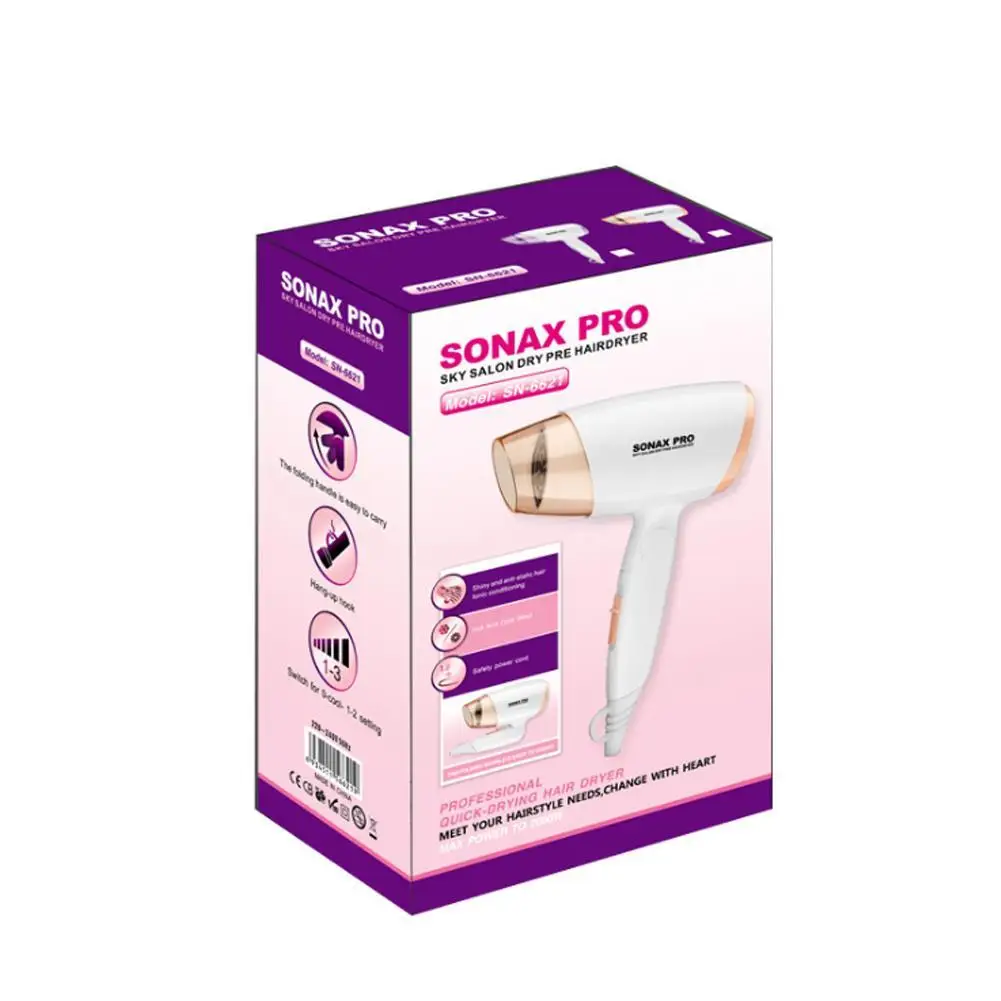 SONAX PRO профессиональный фен для волос ионный портативный электрический