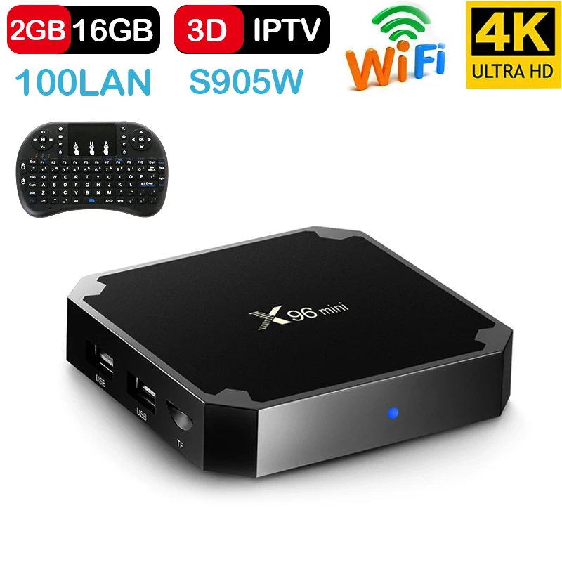 ТВ приставка X96 Android 7 1 WiFi S905W Смарт android 2 Гб ram четырехъядерный caja de tvbox 4 K