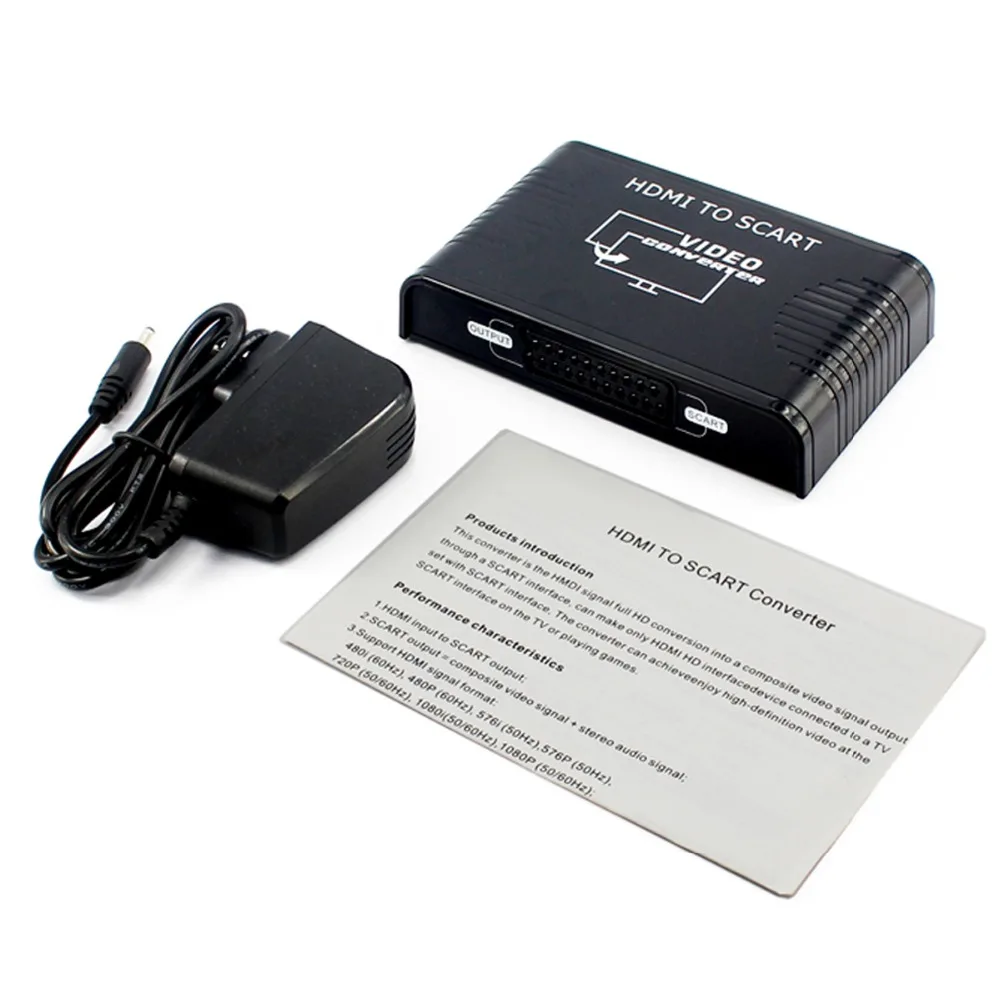 HDMI конвертер/переходник в scart HD аналоговый для композитного видео сигнала +