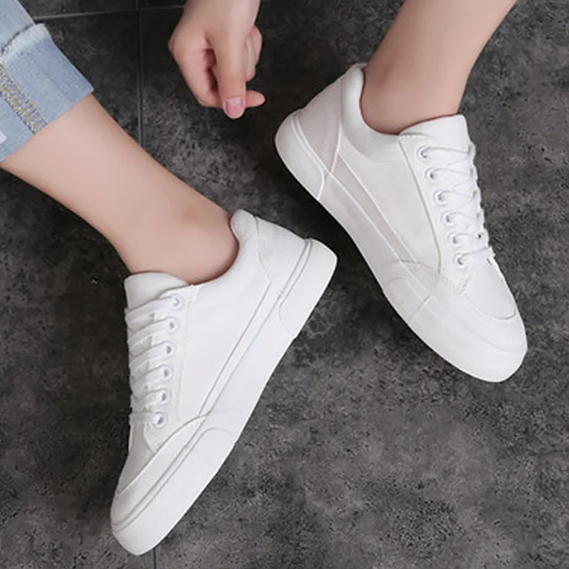 

Canvas Shoes Woman Sneakers 2022 White Sneakers Women Shoes Casual Lace-up Ladies Shoes Women Vulcanized Shoes Tenis Feminino