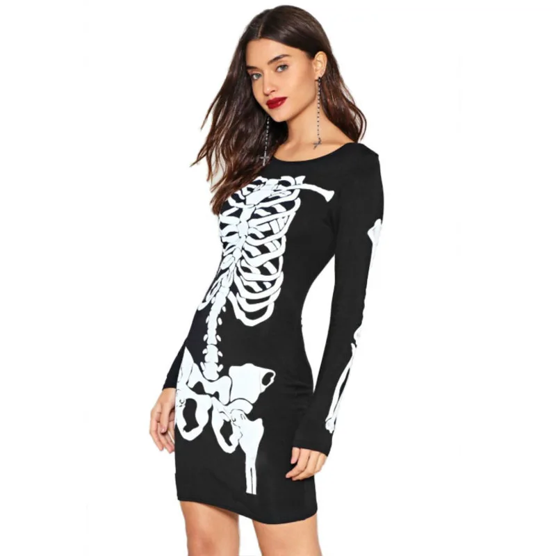 Хит женские костюмы на Хэллоуин для взрослых круглый вырез длинный рукав