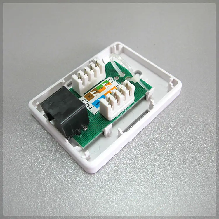 Адаптер Cat5e RJ45 настенный блок сопряжения Jack rj45 ethernet Кабель распределительная