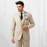 summer khaki men suits for beach wedding men blazers groom tuxedo 3piece jacket pants vestcostume homme slim terno masculino