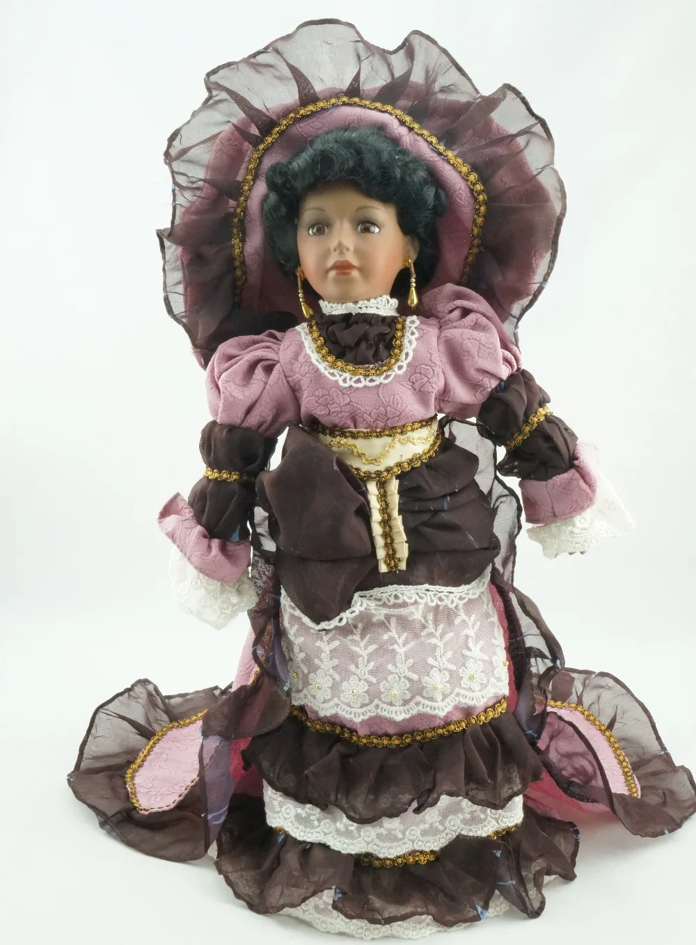 Cosette 16 &quotНовая коллекция фиолетовая Реалистичная кукла косички фарфоровая