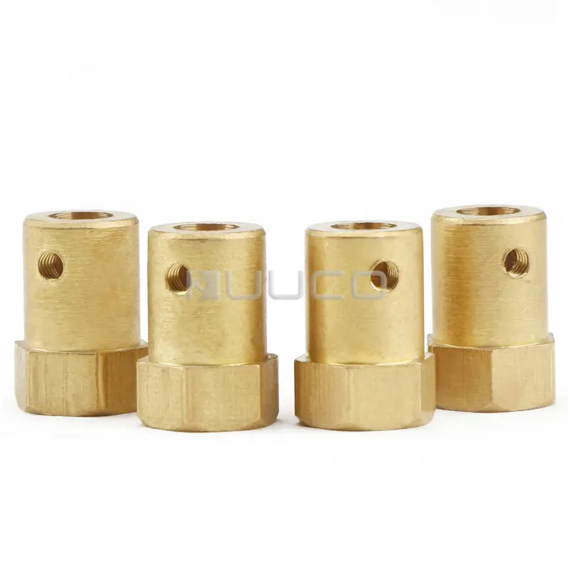 Латунный СОЕДИНИТЕЛЬ 6 мм Шестигранная муфта с винтами гибкий вал для