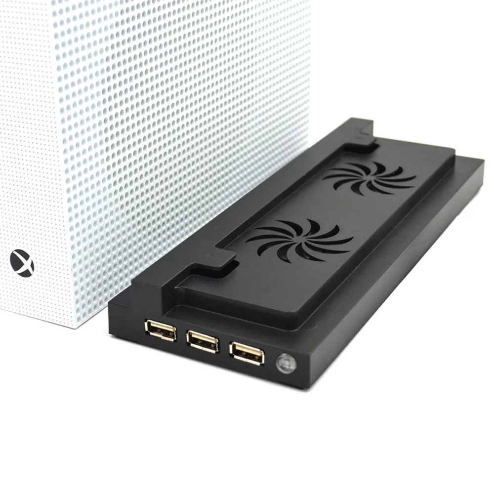 Вертикальная подставка с охлаждающим вентилятором для Xbox one S/Slim 3 usb порта верхняя