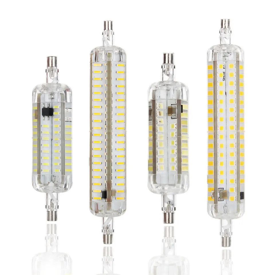Светодиодная лампа R7S 10 Вт 15 78 мм 118 силиконовая SMD2835 4014 110 В 220 240 в сменный