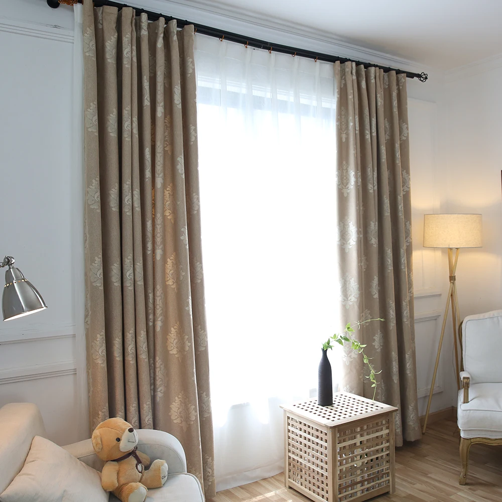 Dsinterior 70 80% затемнение полиэстер жаккардовые блэкаут штора классический
