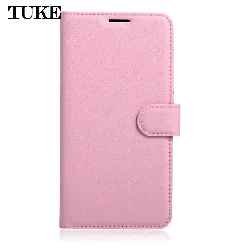 TUKE для zte V8 мини Чехол-кошелек из искусственной кожи чехол-подставка держатель для карт Кожаный флип-чехол для iPhone 11 Pro Max 7 8 X XR XS Max - Цвет: Розовый