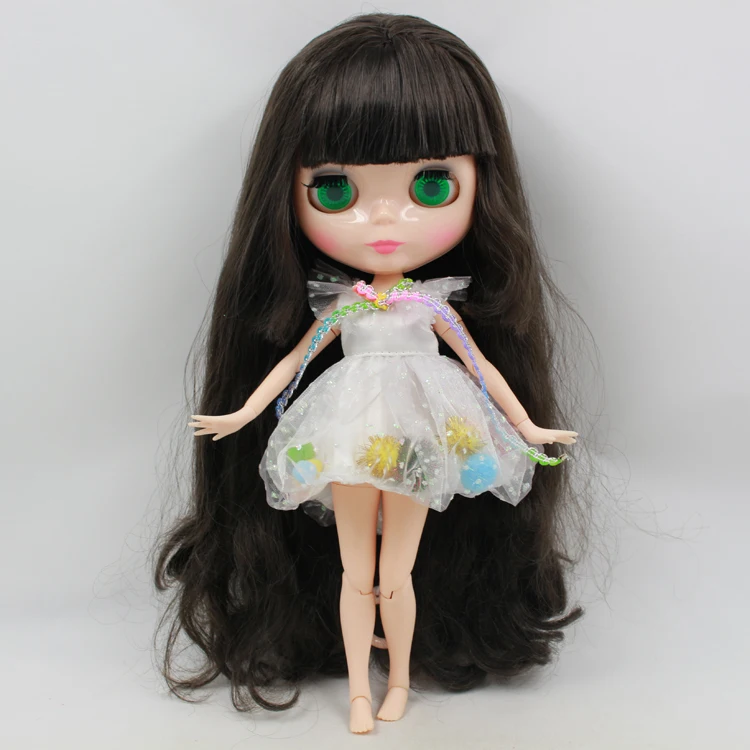 Кукла блайз шарнирная с черными волосами модная фабричная кукла для шарнирных