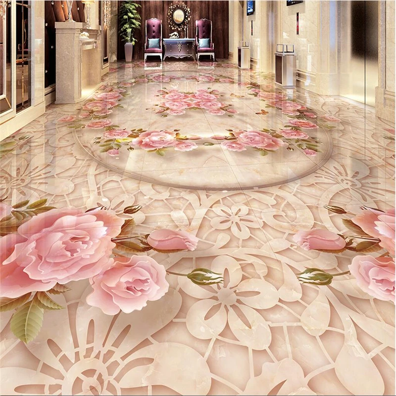 Фотообои beibehang 3d стереоскопический камень мраморный пол 3D пляж фрески в стене