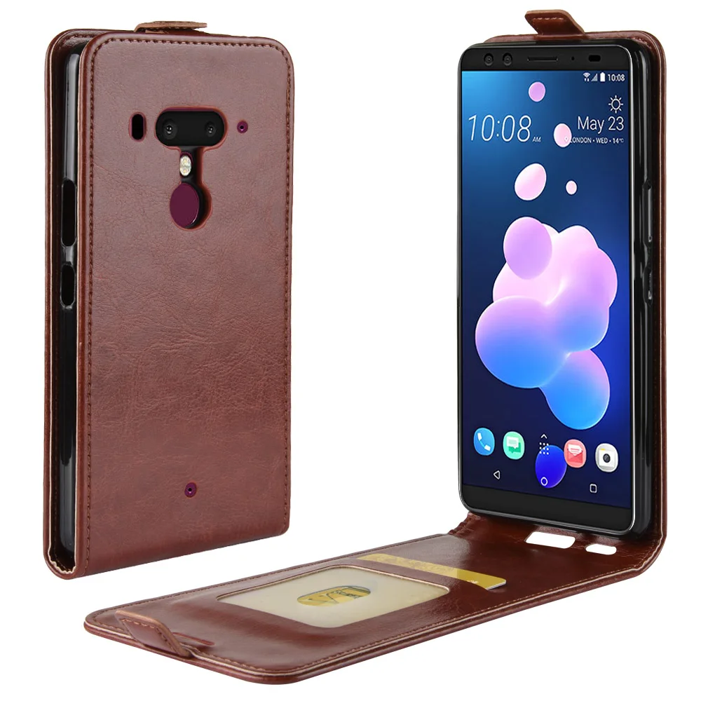 Чехол CYBORIS для HTC U12 Plus Роскошный чехол из искусственной кожи кошелек Вертикальный