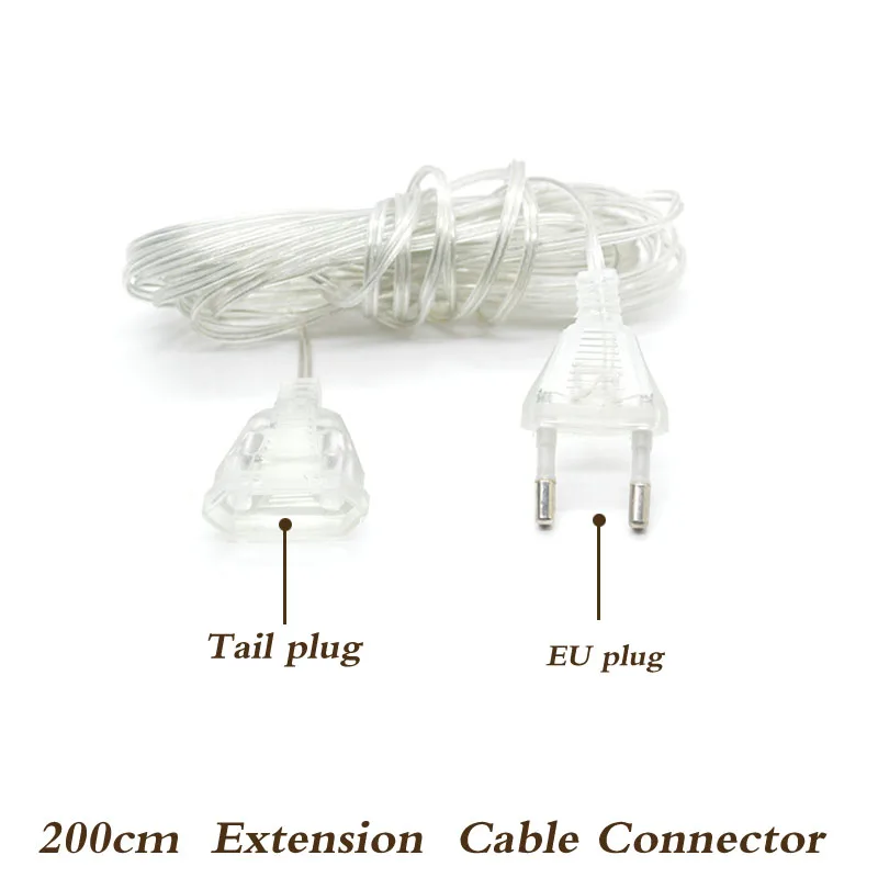 2 м удлиненный провод США Plug/ЕС Разъем для светодио дный свет строка светодиодные строки свадебные Главная Decotation Прямая