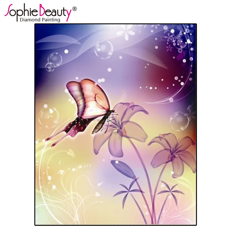 Sophie Beauty вышивка крестиком полный Diy алмазная живопись Вышивка Бабочка эльф Фея