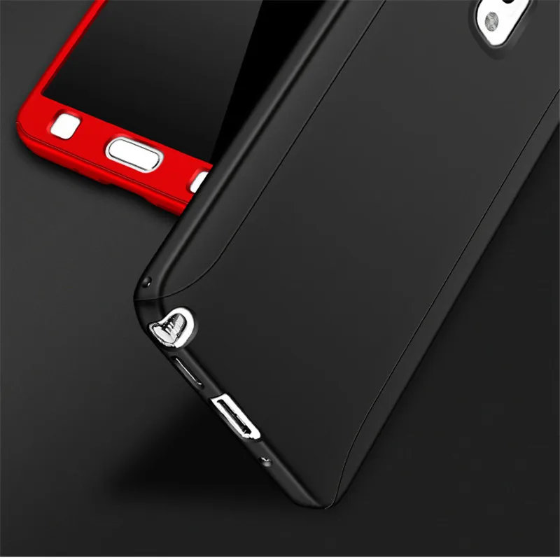 ZEALLION For Samsung Galaxy Note 4 N9100 Case New Hybrid 360 Degree Full Protective Hard PC With Tempered Glass |