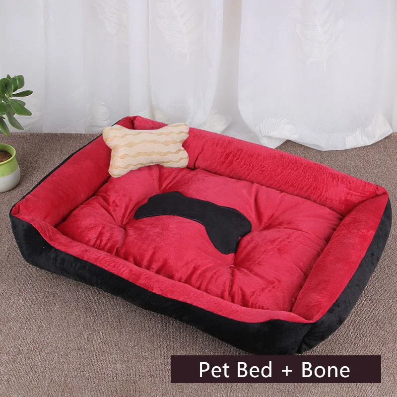 D Bed and bone Fine joy теплые домашние диваны с ковриками подушки зима осень кошка собака кровать Дом хлопок Мягкий дышащий Сплошной одеяло Конура для домашних животных - Цвет: D Bed and bone