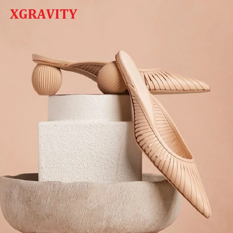 XGRAVITY новые не сужающийся к низу каблук летний на каблуках Необычные дизайн
