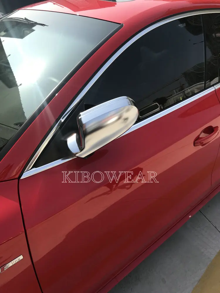 Kibowear для Audi A3 8P A4 A5 S5 B8.5 RS5 RS4 RS3 сторона боковое зеркало крышки серебристый матовый хром 2012 2013