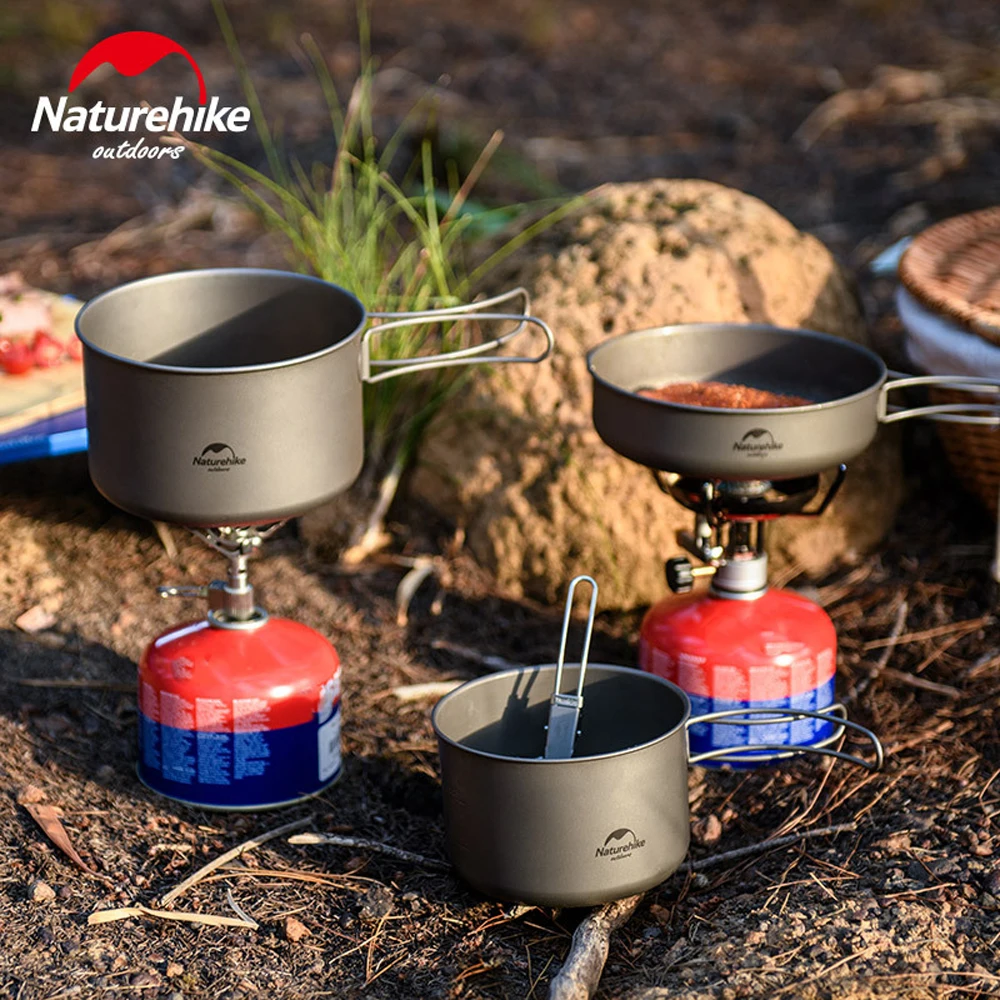 Naturehike напольная титановая кастрюля легкая титановая кухонная посуда походная пинцовая Плита горшок походная посуда для пикника сковорода