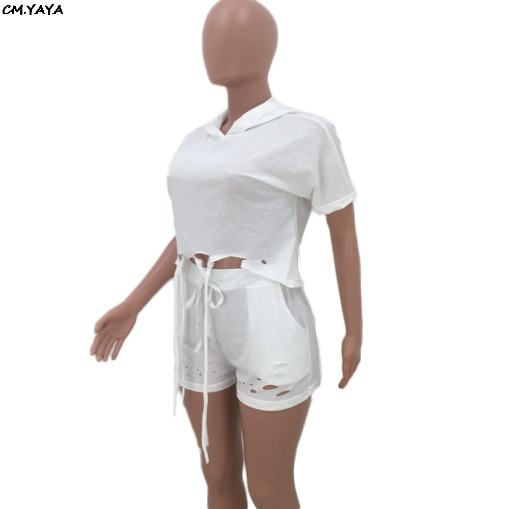Женский спортивный костюм с капюшоном футболка коротким рукавом и шорты 3 цвета