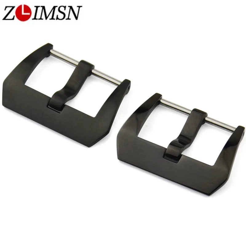ZLIMSN 10pcs/lot Watch Buckle Stainless Steel Silver Black Gold Polished Brushed 18mm 20mm 22mm 24mm 26mm for Panerai Watch Band