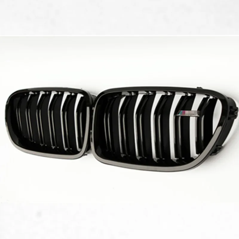 Двойной глянцевый черный Передний решетчатый гриль F10 M5 look для bmw 5 серии 520i 525i 528i