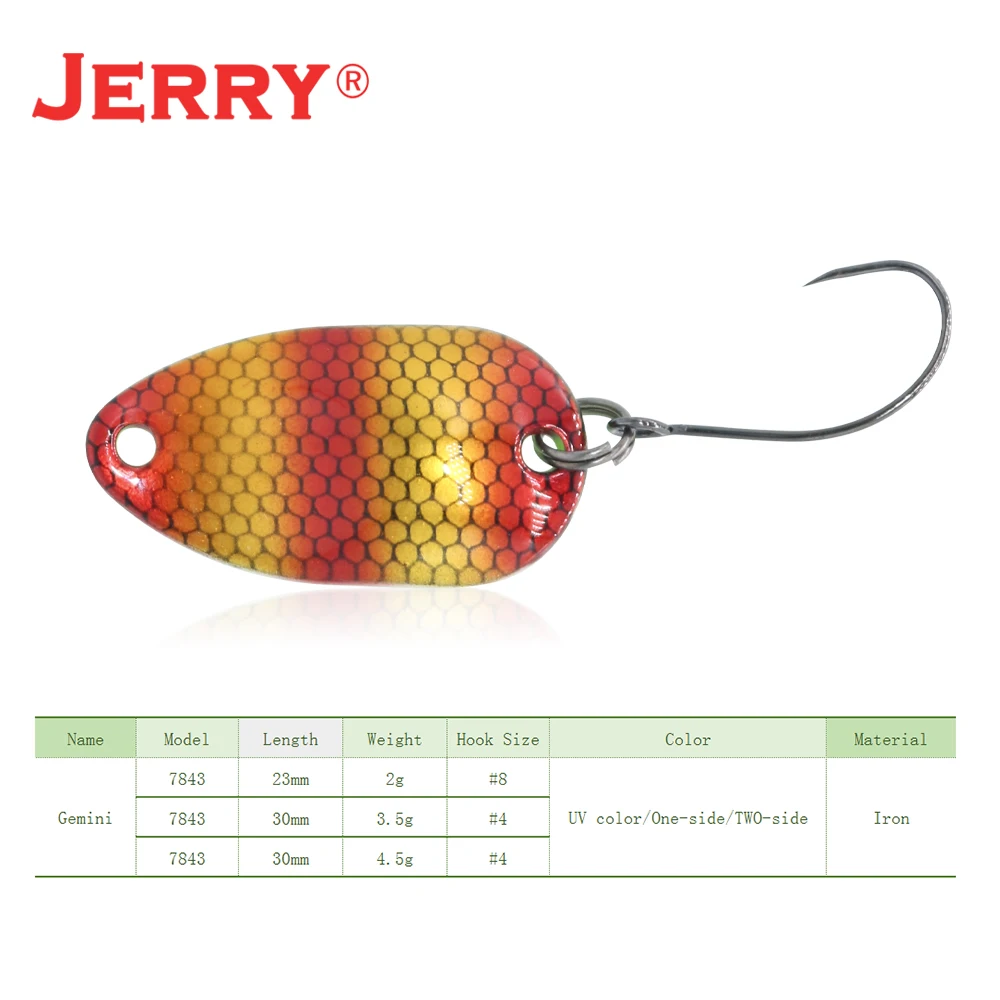 Jerry pesca 2 г 3,5 г 4,5 г несколько цветов микро рыболовные ложки форель ложка рыболовные приманки-Воблеры Спиннер приманка