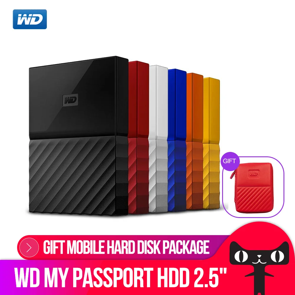 Жесткий диск Western Digital My Passport 1 ТБ 2 4 hdd 5 USB 3 0 SATA Портативный хранения устройств