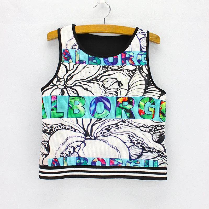 Лидер продаж женские укороченные топы футболки с буквенным принтом 2016 Модные