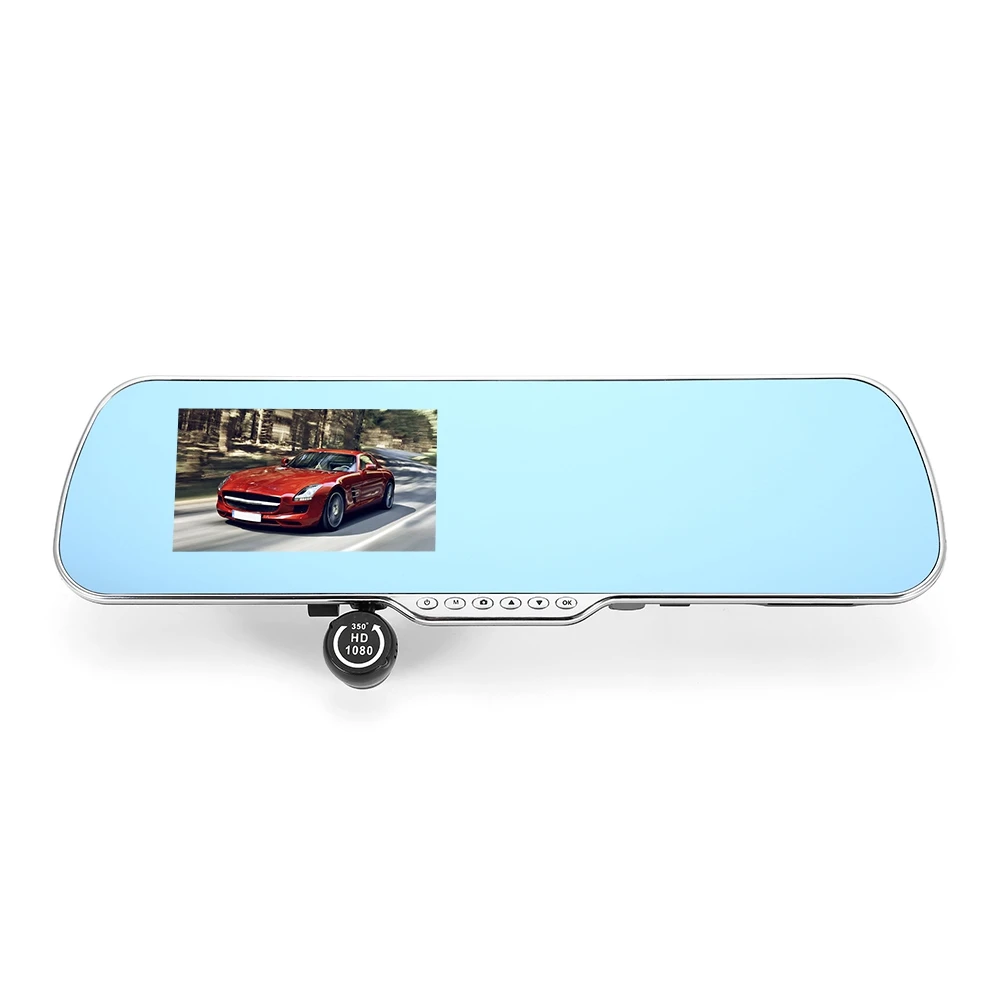 Free Shipping 4.3 Inch LCD Screen Car Rearview Mirror DVR with Rear View Camera 1080P Digital Video Recorder WIFI Camcorder | Автомобили и