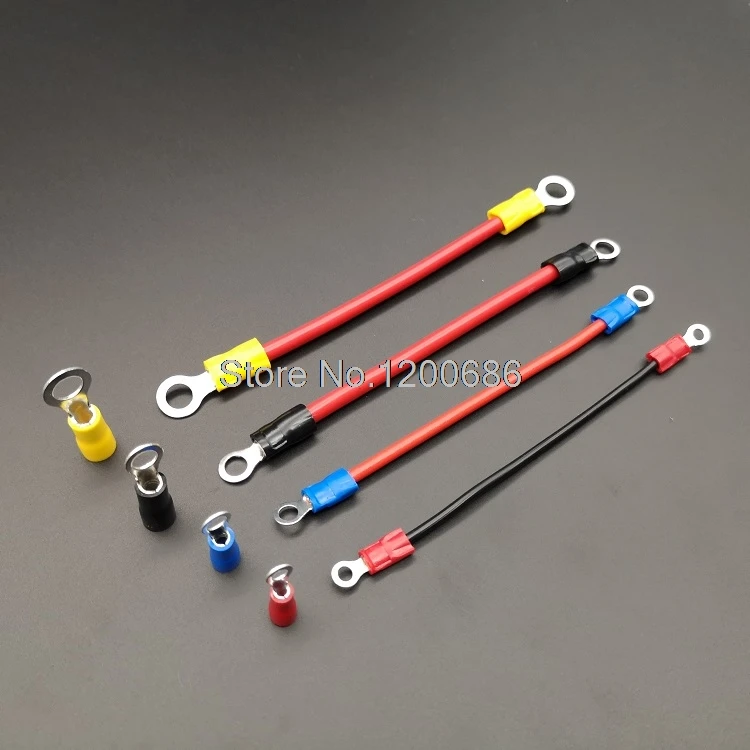 10CM 18AWG RV1.25/2/3.5/5.5 Ring Insulated Wire Connector Electrical Crimp Terminal RV1.25-4 Cable harness |