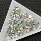 TopStone 2028 # SS3  SS50 кристально чистый цвет AB Стразы без горячей фиксации с плоской задней поверхностью на стеклянных камнях для дизайна ногтей